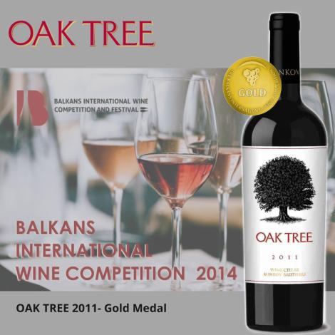 Златен Медал за Oak Tree'11 на Balkan International Wine Competition